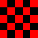 5-by-5 checkerboard