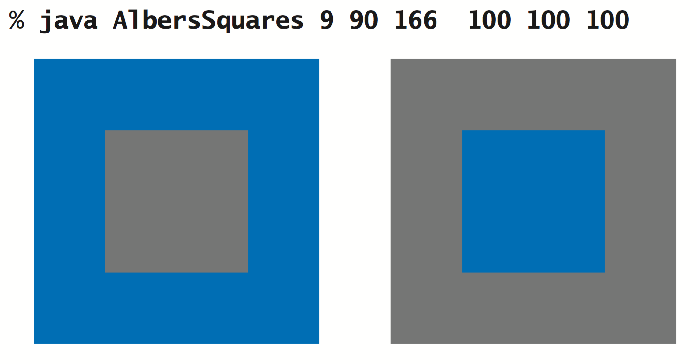 Albers squares