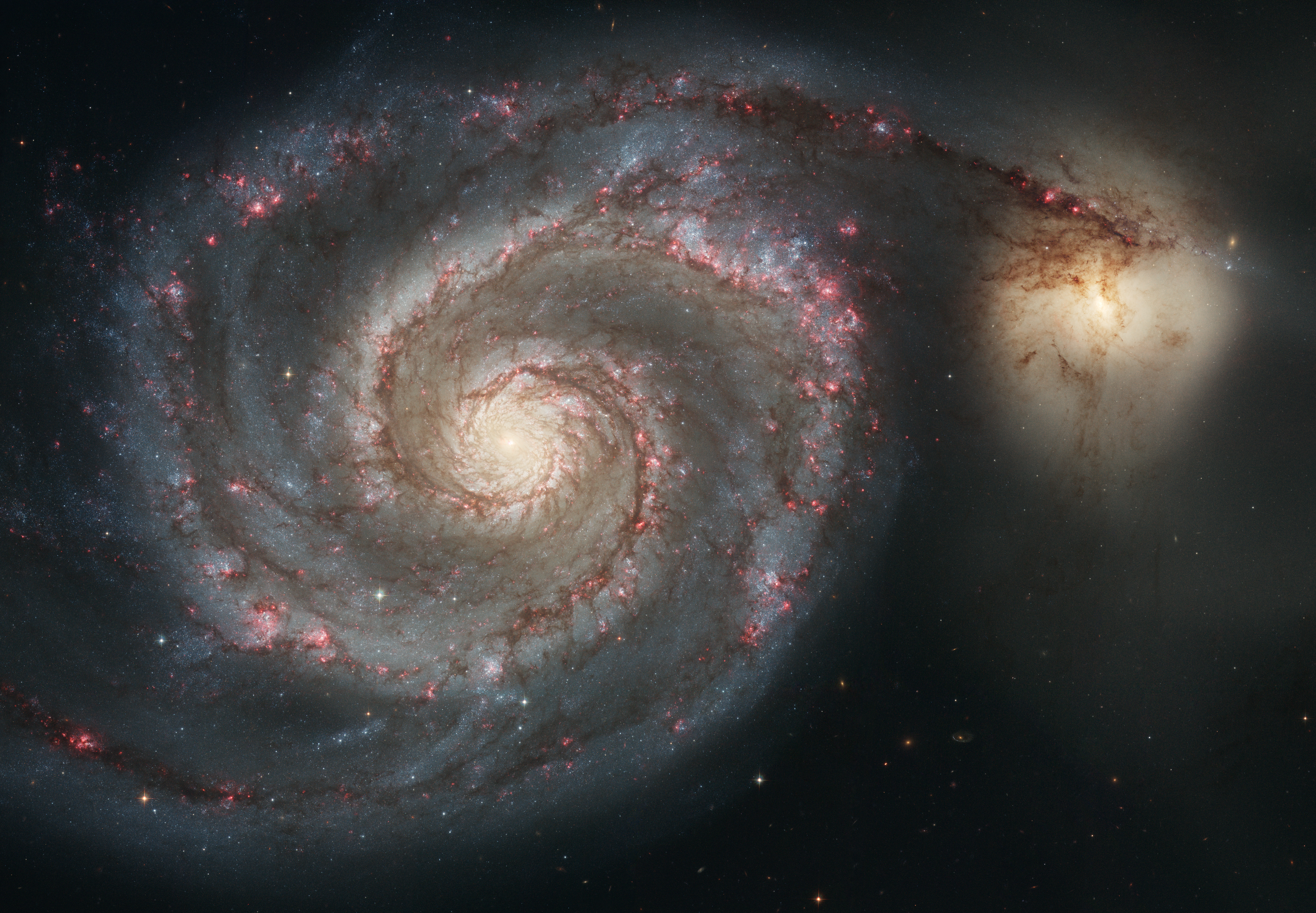 arms of a spiral galaxy
