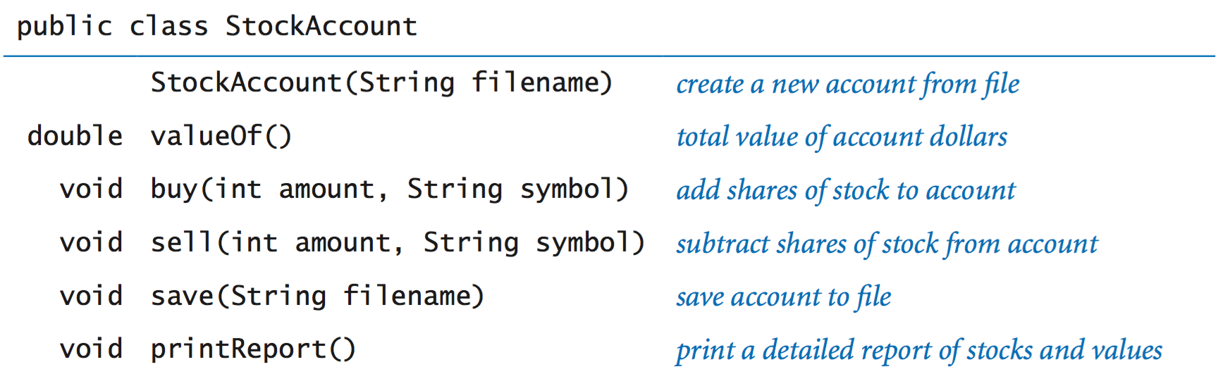 Stock account API