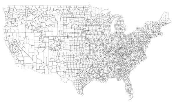 Map of US Counties